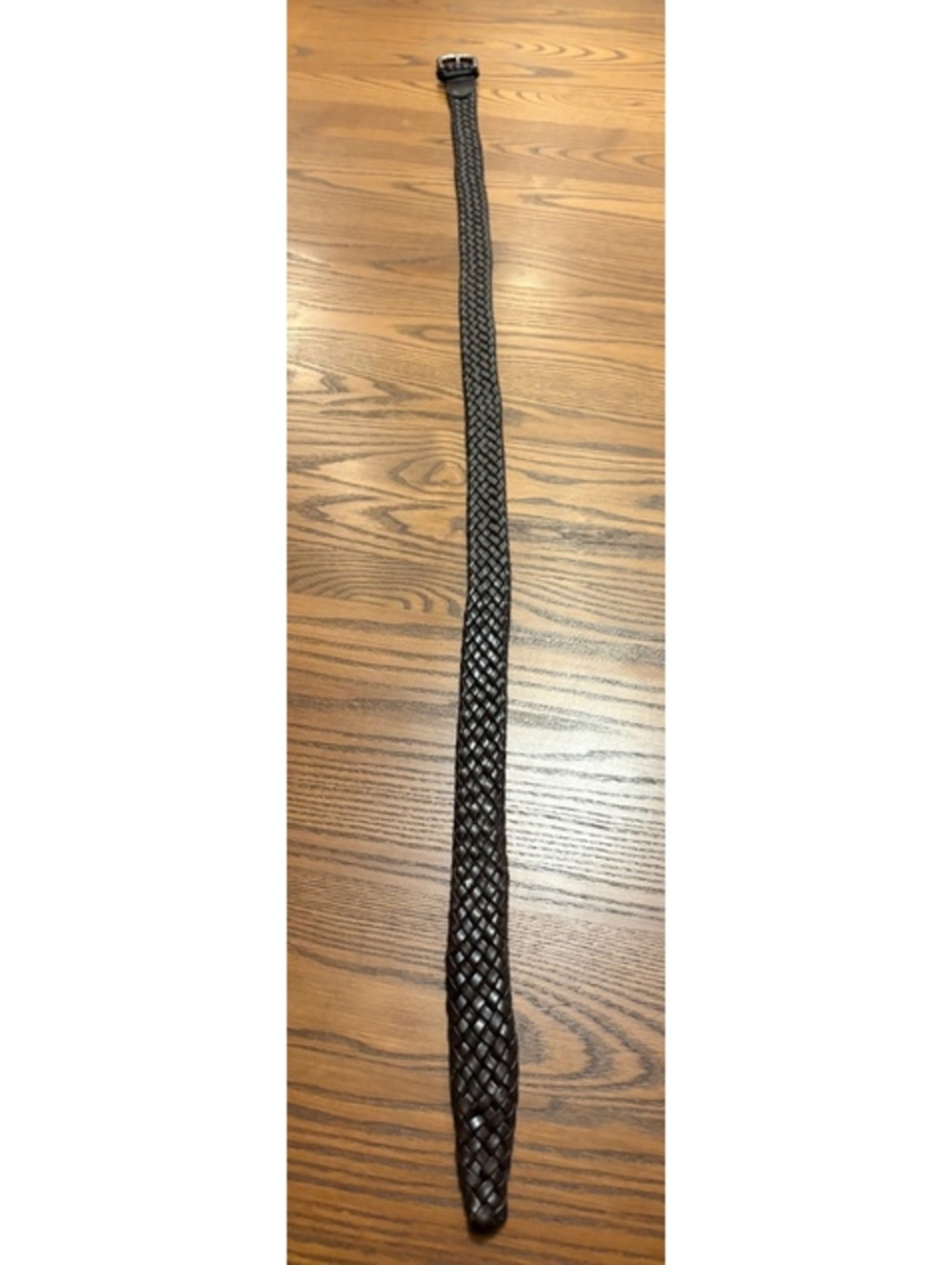 Cole Haan Dark Brown Braided Woven Leather Belt Size 36/106 1.25" Wide